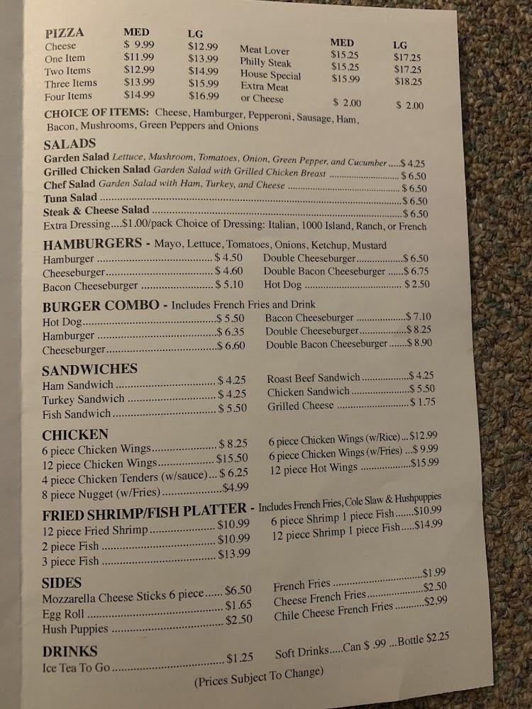 Pa's Subs And Pizza Menu image 1